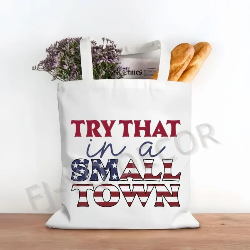 Экологичная Женская Большая Сумка Из Полиэстера С Изображением Трампа.