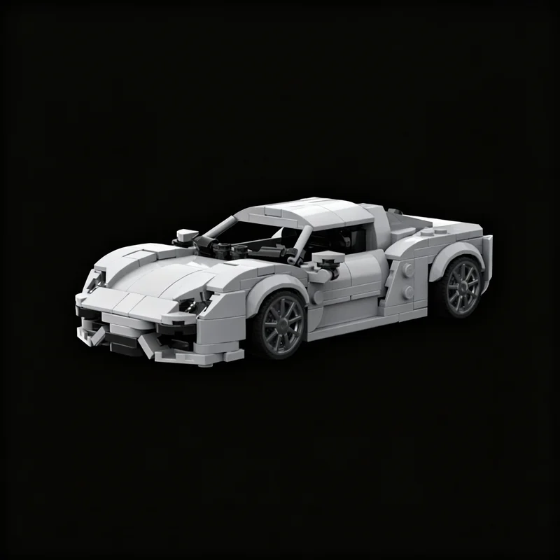 Фото Набор строительных блоков MOC City Champions Porsche Spyder, 384 детали, конструктор, игрушка, рождественский подарок, креативная идея для самостоятельной сборки, подарок на день рождения №2