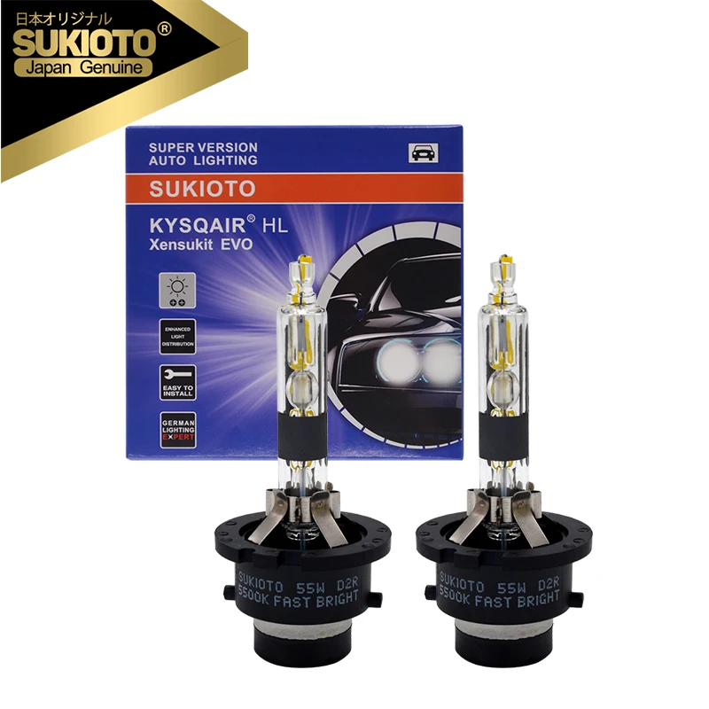 

2PCS SUKIOTO JAPAN 55W D2S D2R D4R D4S Xenon HID Lamp Super Bright 5500K WhiteLight For Toyota Lexus 66440 66240 Auto Xenon Bulb