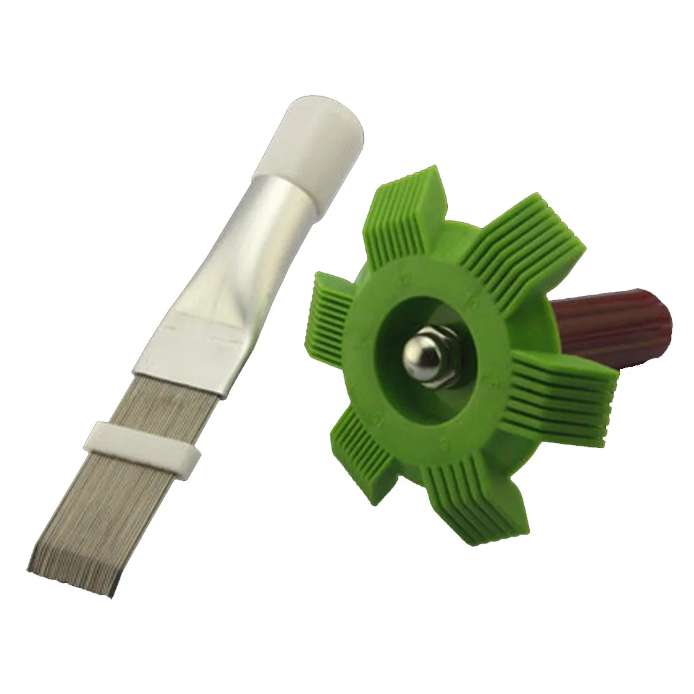 

2Pc Stainless Steel Aluminum Condenser Cleaning Comb Air Conditioner Fin Repair Comb Cooler Condenser Compact Refrigeration Tool