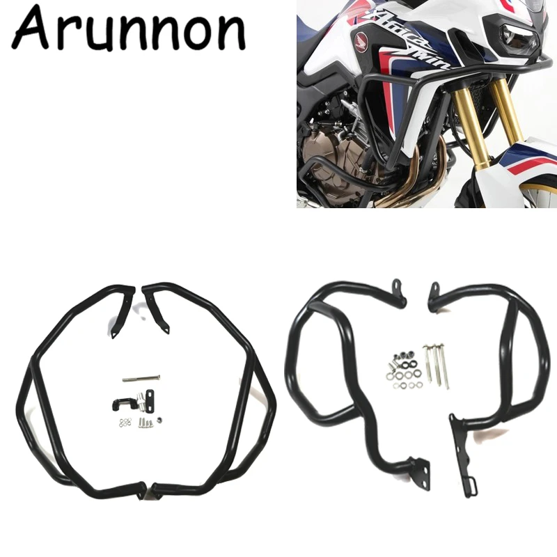 

Upper & Lower Crash Bar Engine Guard Bumper Frame Protector for Honda 2016-2017 CRF 1000 L 1000L Africa Twin ABS CRF1000L