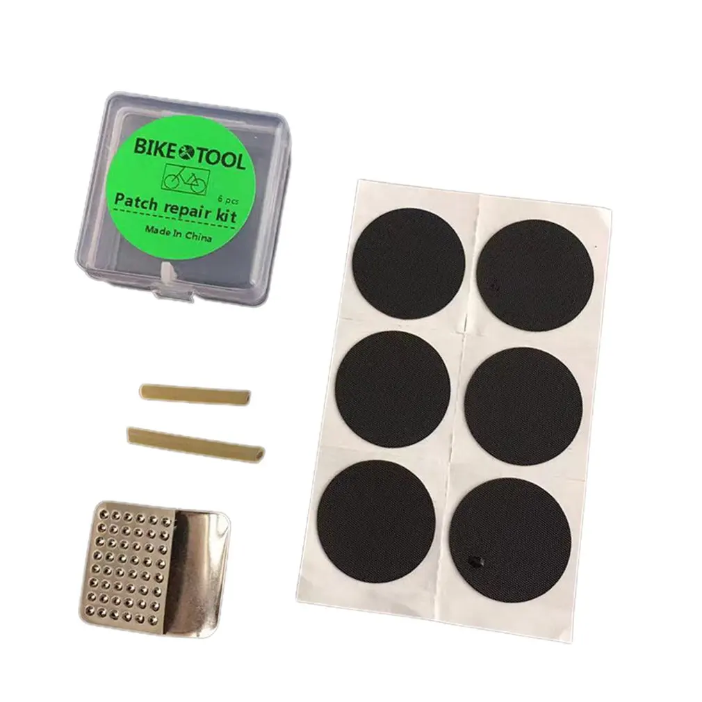 

6Pcs Bicycle Tire Patch Repair Tool Tire Protection Rubber-free Adhesive Fast Drying Fast Tire Inner Tube No Rubber Patch 25mm