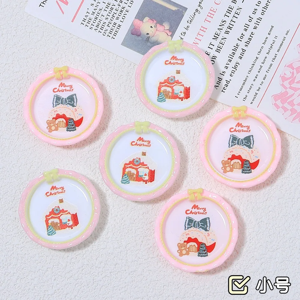 100 шт. милые рождественские тарелки Sanrio кофейные чашки кабошон из смолы с плоской