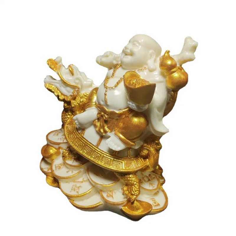 Рисунок орехов цвета слоновой кости позолоченный сюаньу горничный дракон