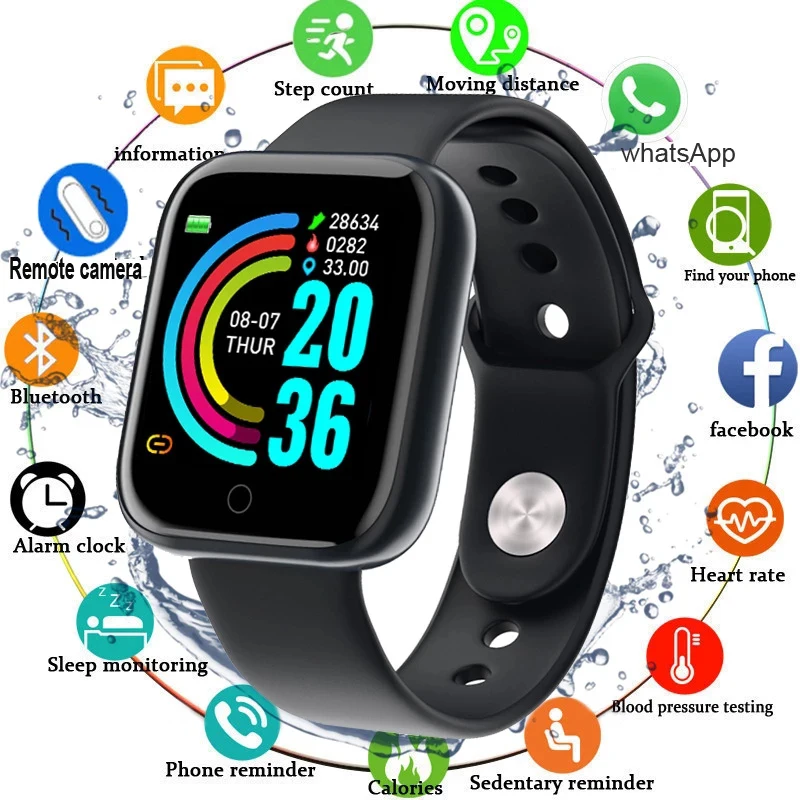 

D20 Smart Watch 2022 Smartwatch Heart Rate Blood Pressure Sleep Motion Tracking Monitoring Smart Bracelet For Android IOS