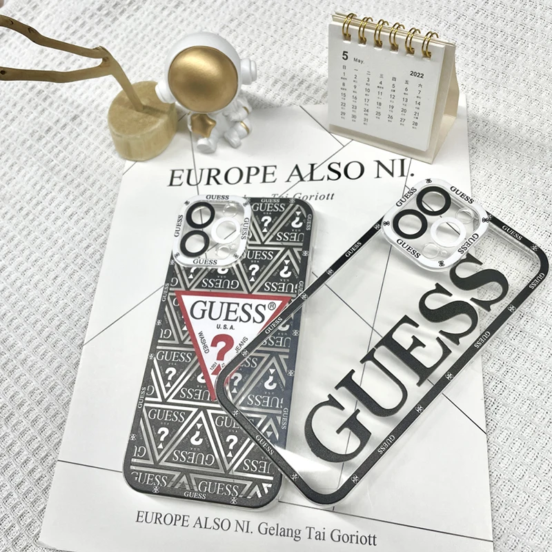 

Fashion Luxury Brand Guess Shockproof Silicone Soft Clear Phone Case for iPhone 11 pro max 12 mini pro max 13 mini 13 pro max