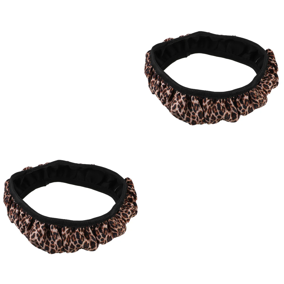 

2 Pc Steering Wheel Cover Leopord Sleeve Universal Car Protector Emulsion Pattern