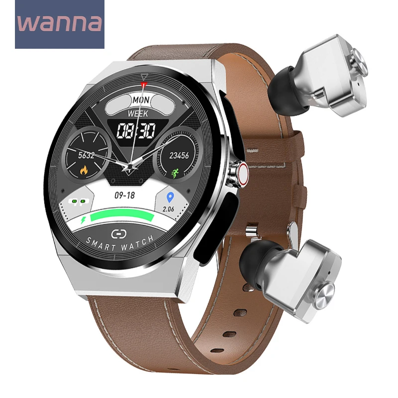 

2023 New F16 TWS BT Headset Bracelet 2-in-1 Heart Rate DetectionBT Call Sports Smartwatch Watches for Men and Women