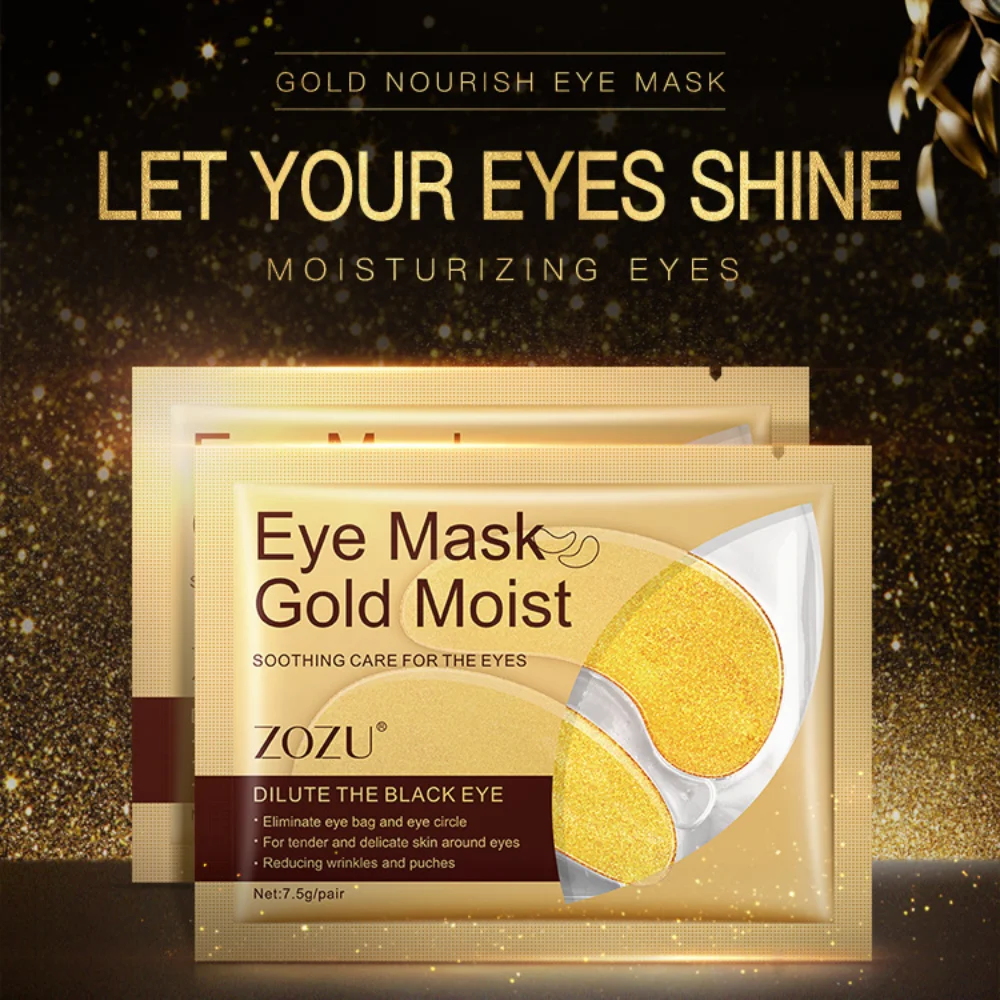 

24K Gold Lightening Eye Mask Fine Lines Wrinkles Removal Anti Aging Collagen Eyes Mask Removes Puffiness For Women Eye Skin Care