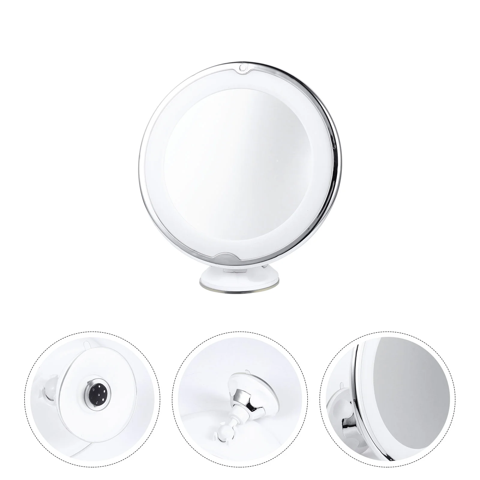 

Mirror Magnifying Makeup Lighttravel Vanity Suctionlighted Ledportable Cupfogless Bathroom Shower Magnification Rotation Bedroom