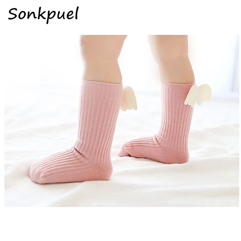 Носки до колен для маленьких девочек летние и осенние хлопковые носки с