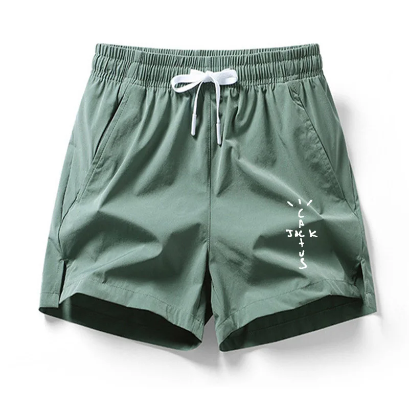 

Harajuku Graphic Printed Ice Short Men's Swim Gym Short Male Basketball Clothing Japanese Trunks Oversize Pant Summer Off White