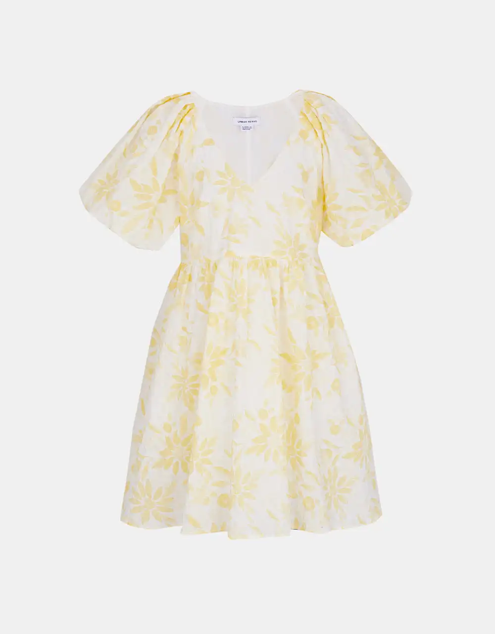 

Floral Pattern Puff Sleeve Skater Dress