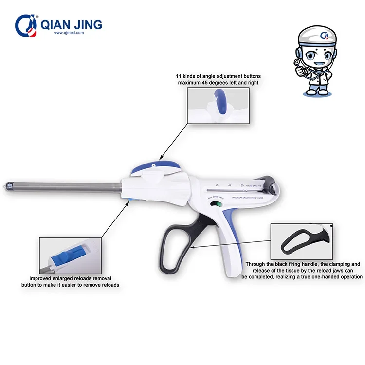 Bariatric медицинский сшиватель Endo Универсальный блок загрузки с тремя технологиями