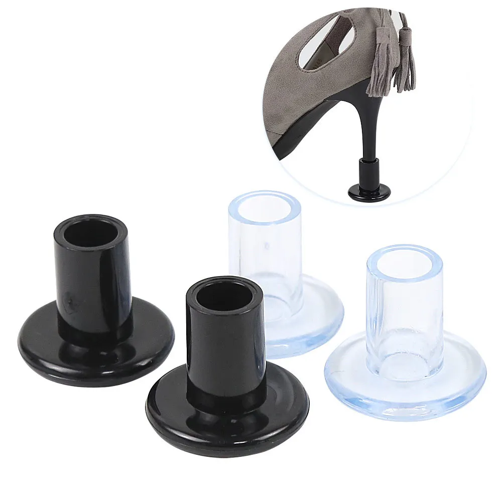 60 Pairs 3 Sizes Latin Dance Shoes Transparent Heels Covers Cap Shoe Care Kit Hard Wearing High Heeler Stoppers Heel Protectors