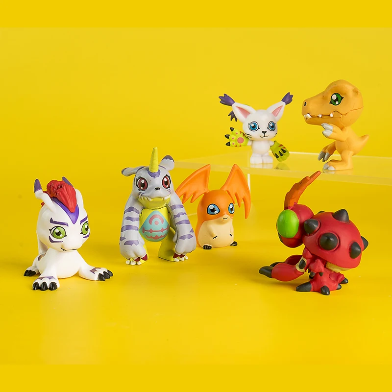 Фото Приключения Digimon, модель Piyomon Tailmon Patamon Tokomon Tentomon Gabumon Agumon, аниме фигурки, любимые коллекционные украшения №3