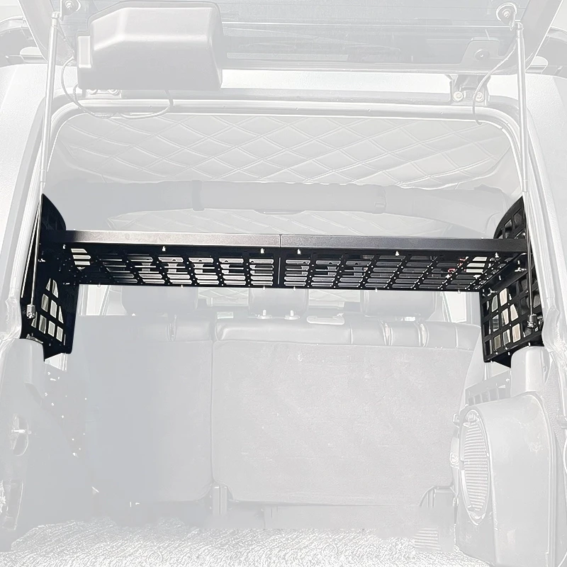 Фото Для Jeep Wrangler JK 2dr 2007-2017 Автомобильная панель Molle, задняя полка для багажника, стойки для хранения, грузовые органайзеры, 1 комплект №1