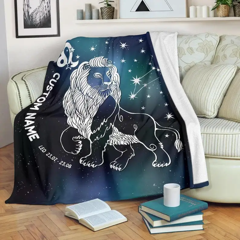 

Leo Horoscope Zodiac Zodiac Blanket, Leo Star Sign Throw Blanket, Teen Girls Boys And Adult Micro Fleece Blanket, Warm Leo Throw