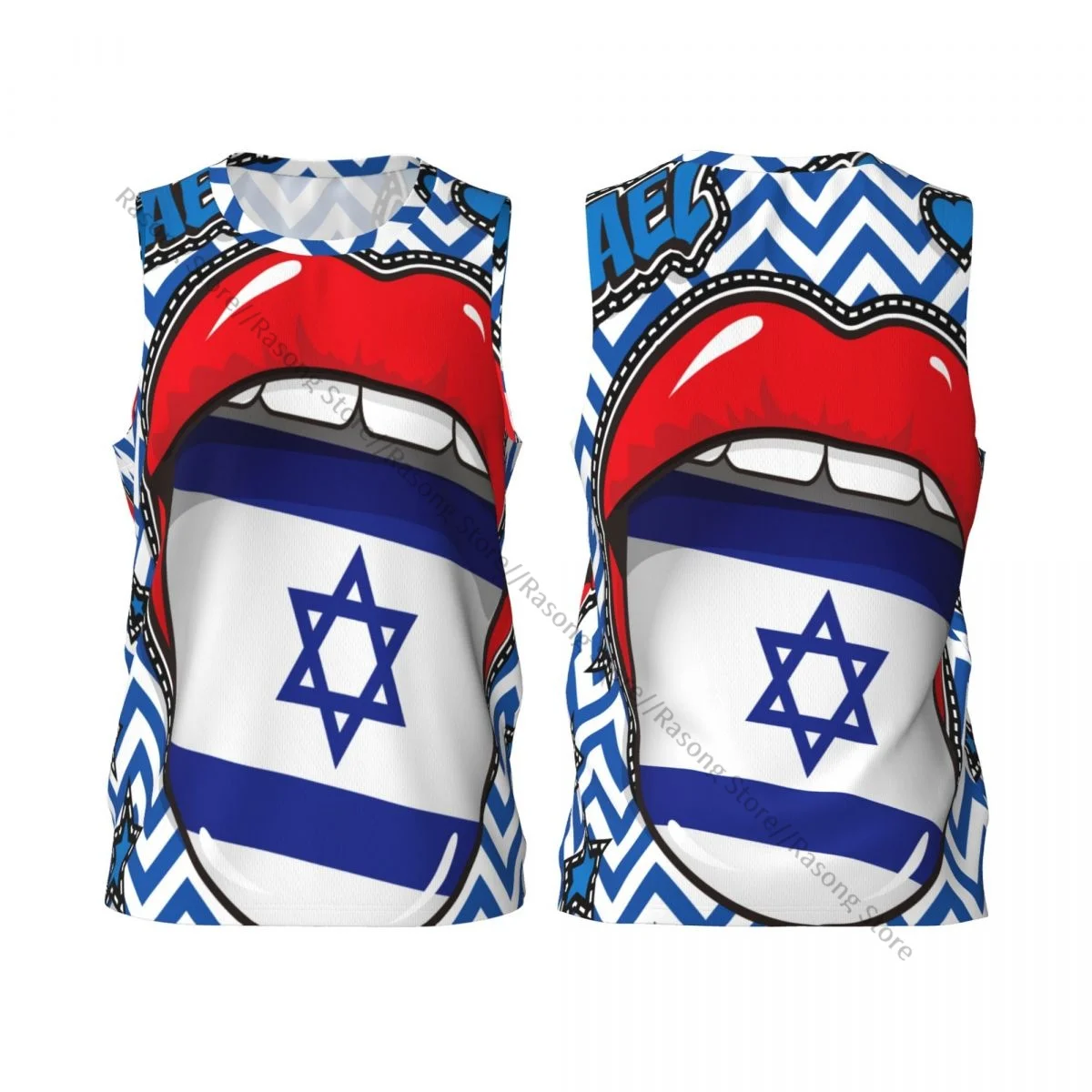 Мужская футболка в стиле хип-хоп с надписью Sexy Lips и флагом Израиля