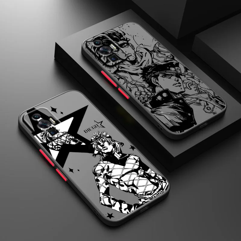 JoJo Bizarre Adventure Cute For POCO C40 C31 X5 X4 X3 M5S M4 F5 F4 F3 NFC GT Xiaomi 12T 12 11 Ultra Pro Lite Frosted Cover