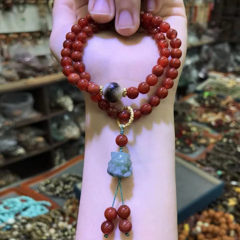 Ювелирные изделия Peng Sen южный красный агат многокруглый браслет тигровый зуб