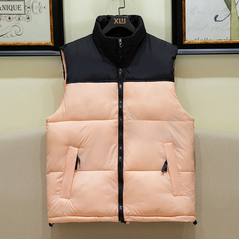 

2022 Winter Down Cotton Men's And Women's Vests Super Vests Couples Casual Cold Warm Cotton Clothes Vest Coats Down Jacket