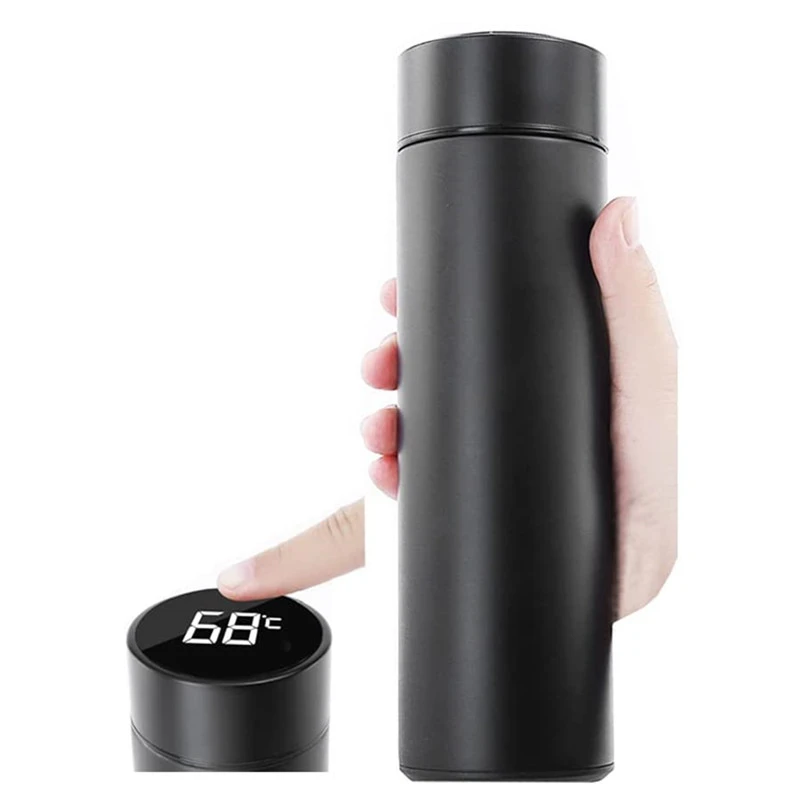

Intelligent Digital Thermos Water Cup 500ML Vacuum Bottle Touch Temperature Display Stainless Steel Smart Thermal Coffee Mug