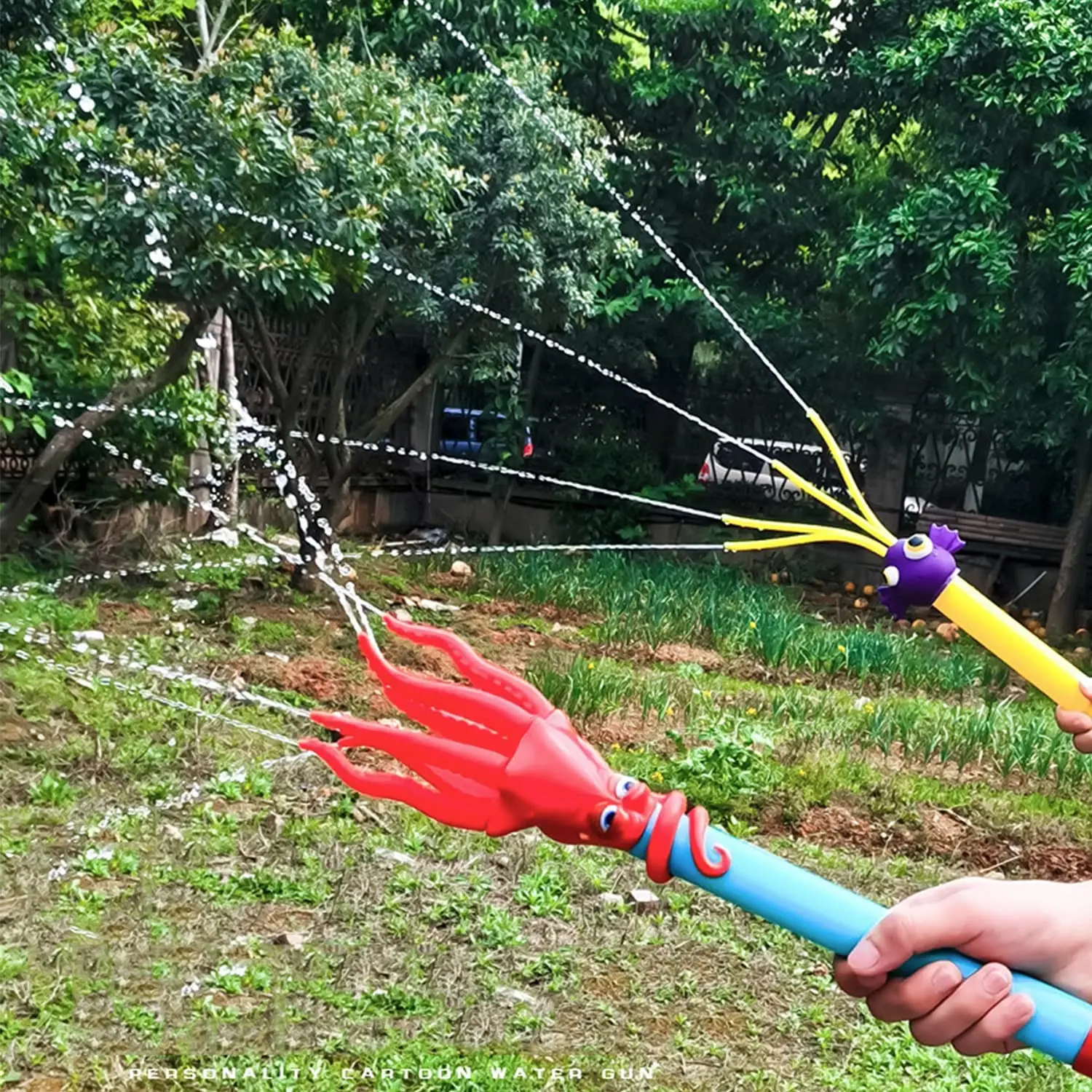 Дурацкая водяная пушка осьминог для детей на открытом воздухе пляжные игрушки Рыбка-клоун родительско-детский пистолет для детей.