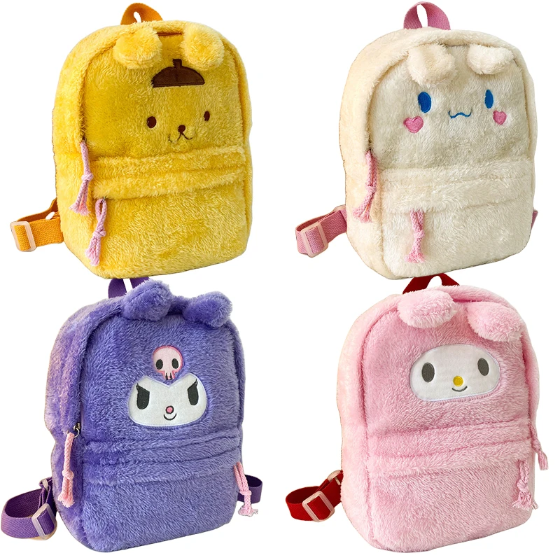 

Sanrios Cinnamoroll HelloKittys Kuromi My Melody аниме мультфильм милые плюшевые куклы сумка рюкзак для девочек маленький школьный рюкзак