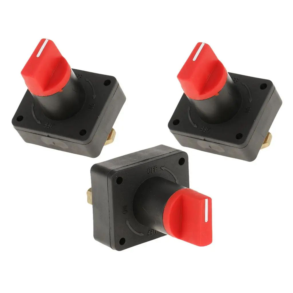 

3 of pack 100A Disconnect Rotary Cut Off Isolator Switch for Car
