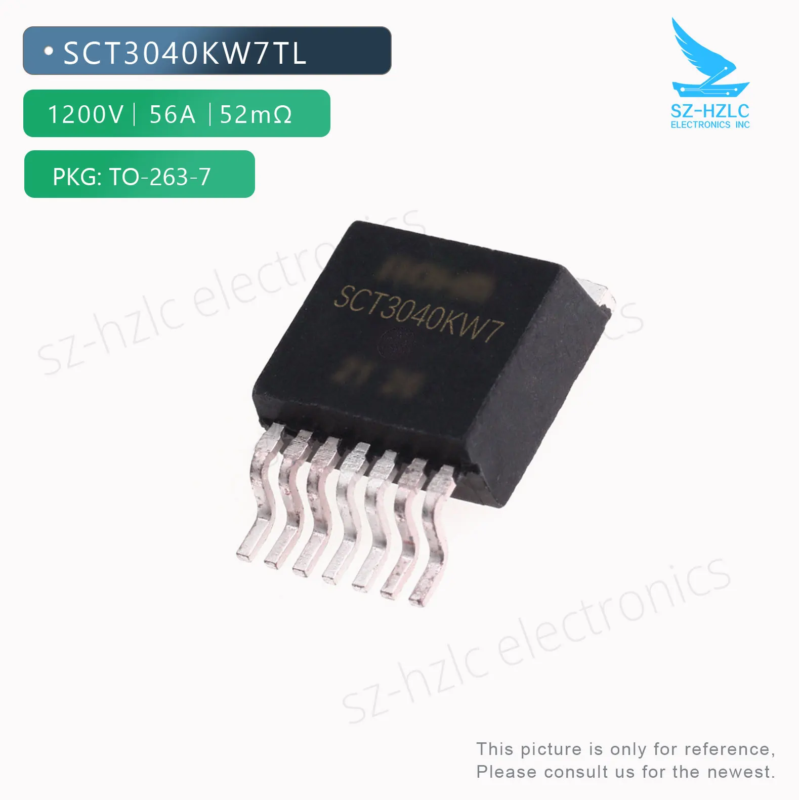 

SCT3040KW7TL SICFET Nmos 1200V 56A 52mΩ TO-263-7