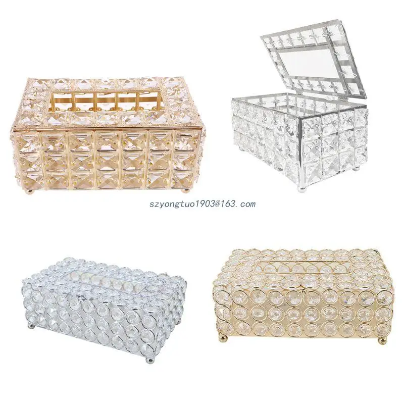 

for Creative Crystal Napkin Organizer Utility Tabletop Paper Dispenser Napkin Ho