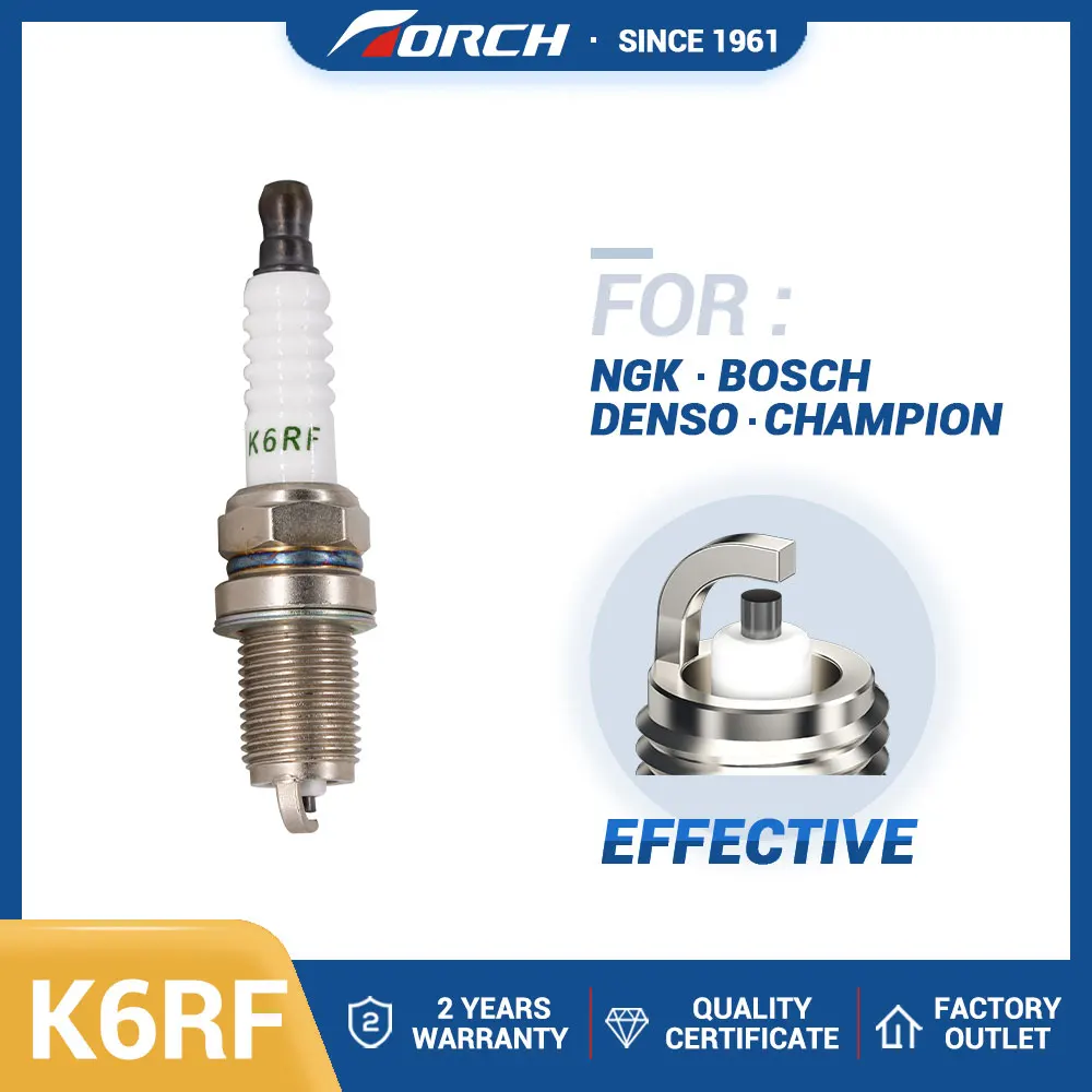 Свеча зажигания фонарь 6rf замена свечи BKR6E BKR6EZ DENSO K20PRUR для RENAULT 7700500168 TOYOTA 90098-70053 NISSAN 22401-20J06