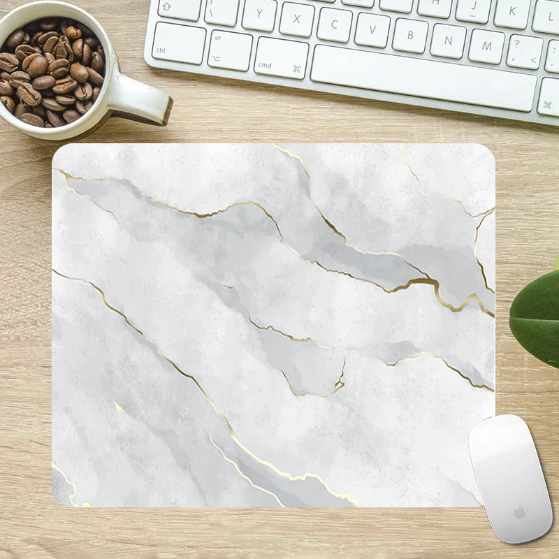 

White Ink Marble Mouse Pad Gamer mousepad Company Keyboard Mat Mause Gamer PC Cabinet Desk Table Pad Gaming Laptop Small Deskmat