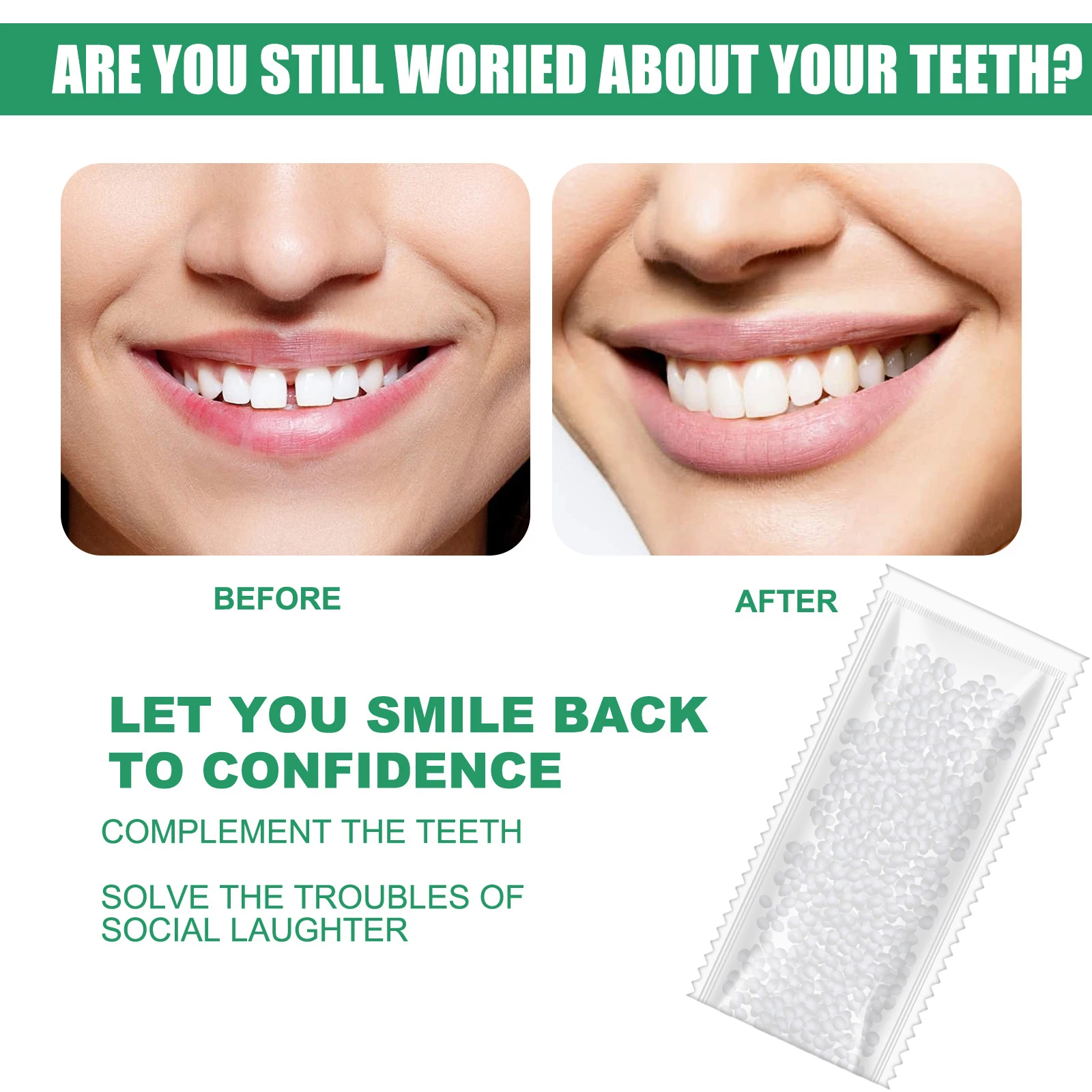 

Sdotter 10g/15g/25g Temporary Tooth Repair Kit False Teeth Solid Glue Adhesive Teeth Whitening Tooth Tool Tooth Filling Repair K