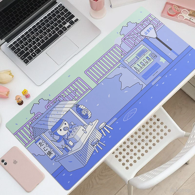 anime large mouse pad rubber keyboard mousepas cartoon octopus kawaii gaming mouse pad desk mat for laptop gamer pad carpet free global shipping
