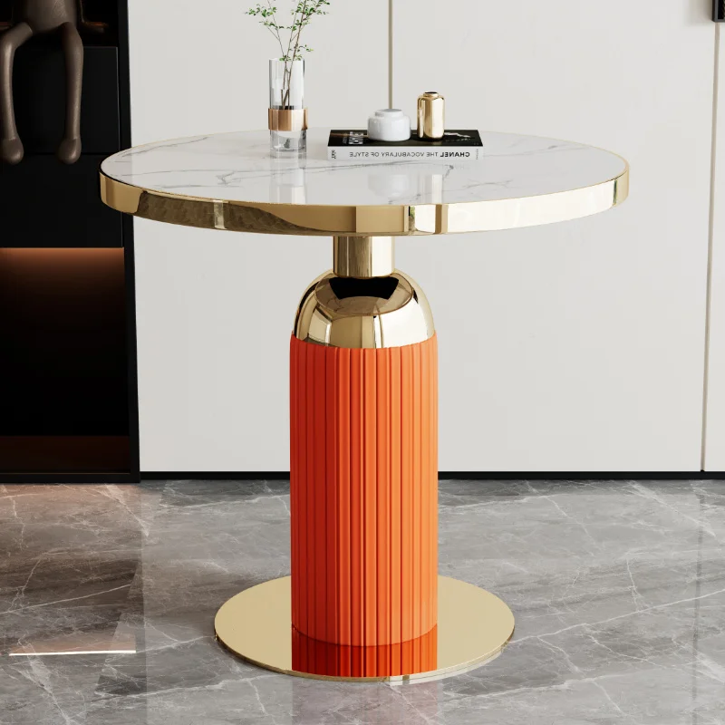 Роскошный круглый журнальный столик гостиничный скандинавский эстетический