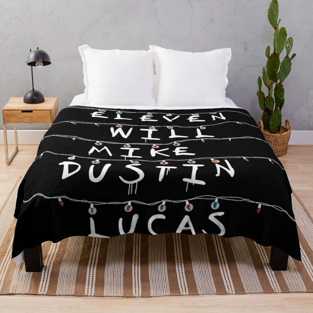 

Stranger Things Throw Blanket Large knit plaid knitted extra large blanket