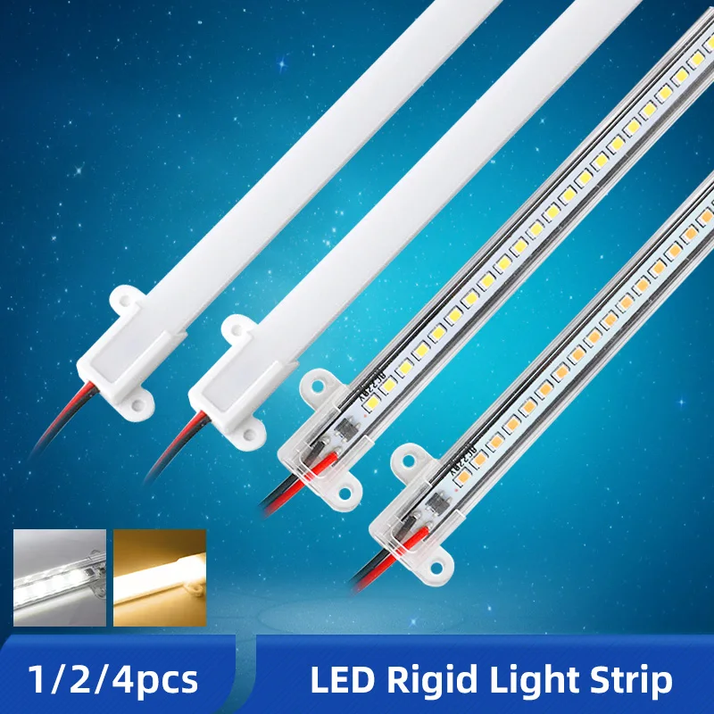 

OK-B 1/2/4pcs Rigid Strip 220V 30cm 50cm LED Bar Light 6W 10W T8 T5 LED Tube Integrated Fluorescent Light Cold White Warm White