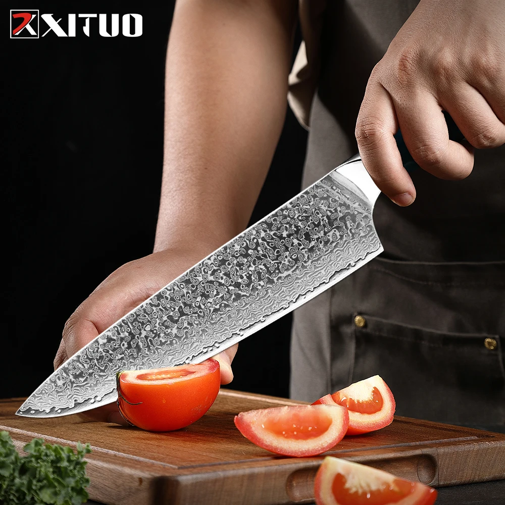 Нож шеф-повара из дамасской стали 8-дюймовый японский нож для повара бритва