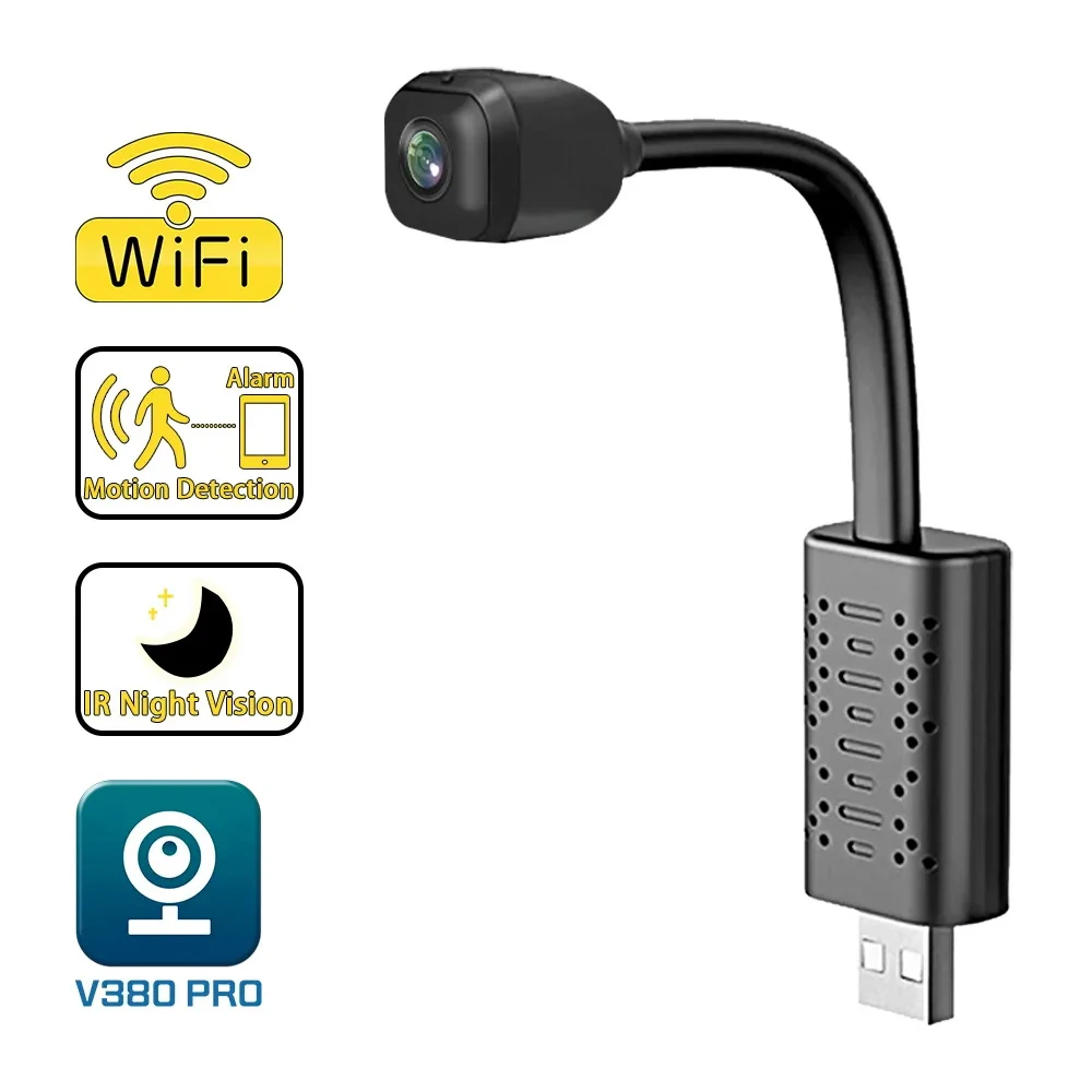HD 1080P Mini Camera Wifi Night Vision Motion Detection IP Camera USB AP Hotspot 120° Wide Angle Video Surveillance Camcorder