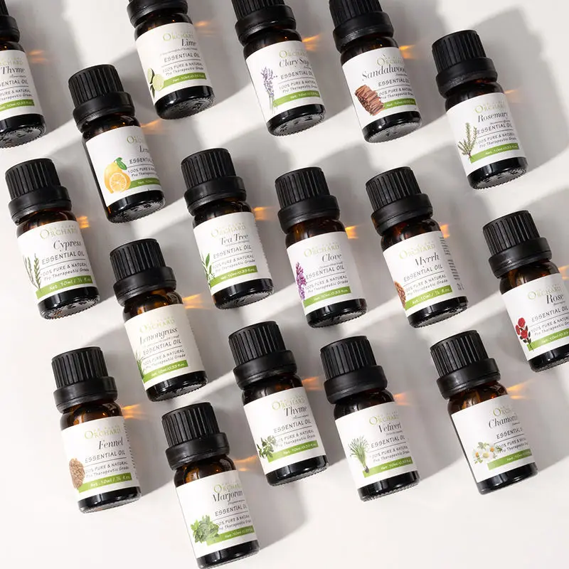 

Aroma 10ml Pure Nature Plant Mint Lavender Tea Tree Rose Vanilla Sandalwood Jasmine Pure Essential Oil For Humidifier DiffusersH