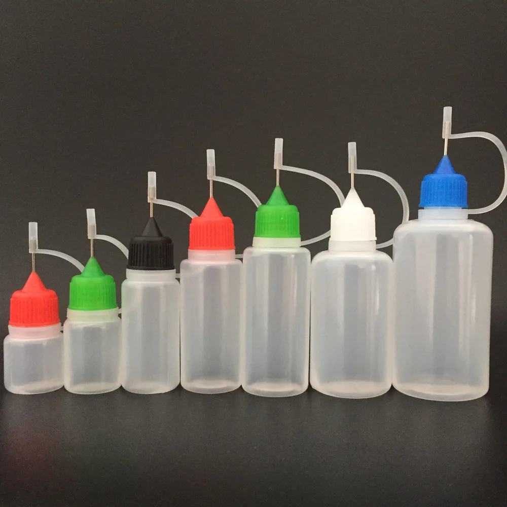 

50Pcs 3ML 5ML 10ML 15ML 20ML 30ML 50ML 100ML 120ML Needle Vials For Vape E Juice PE Soft Plastic Dropper Bottles With Metal Tips