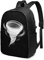 tornado business laptop school bookbag travel backpack with usb charging port headphone port fit 17 in