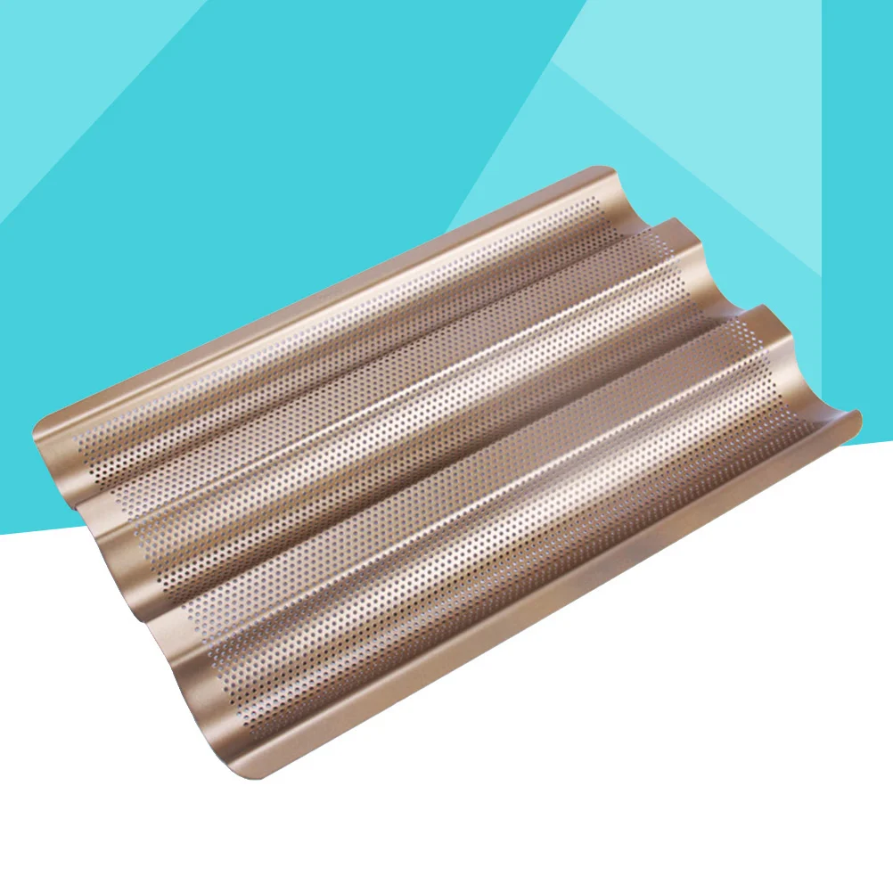 

1pc Bread Pans for Baking Baking Pan Bread Mold Pan French Bread Loaf Pan Perforated French Bread Pan