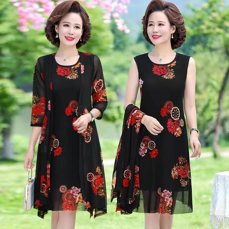 

Весенние женские платья Fdfklak, Повседневное платье с рукавом три четверти и цветочным принтом, женское длинное платье с круглым вырезом, женс...