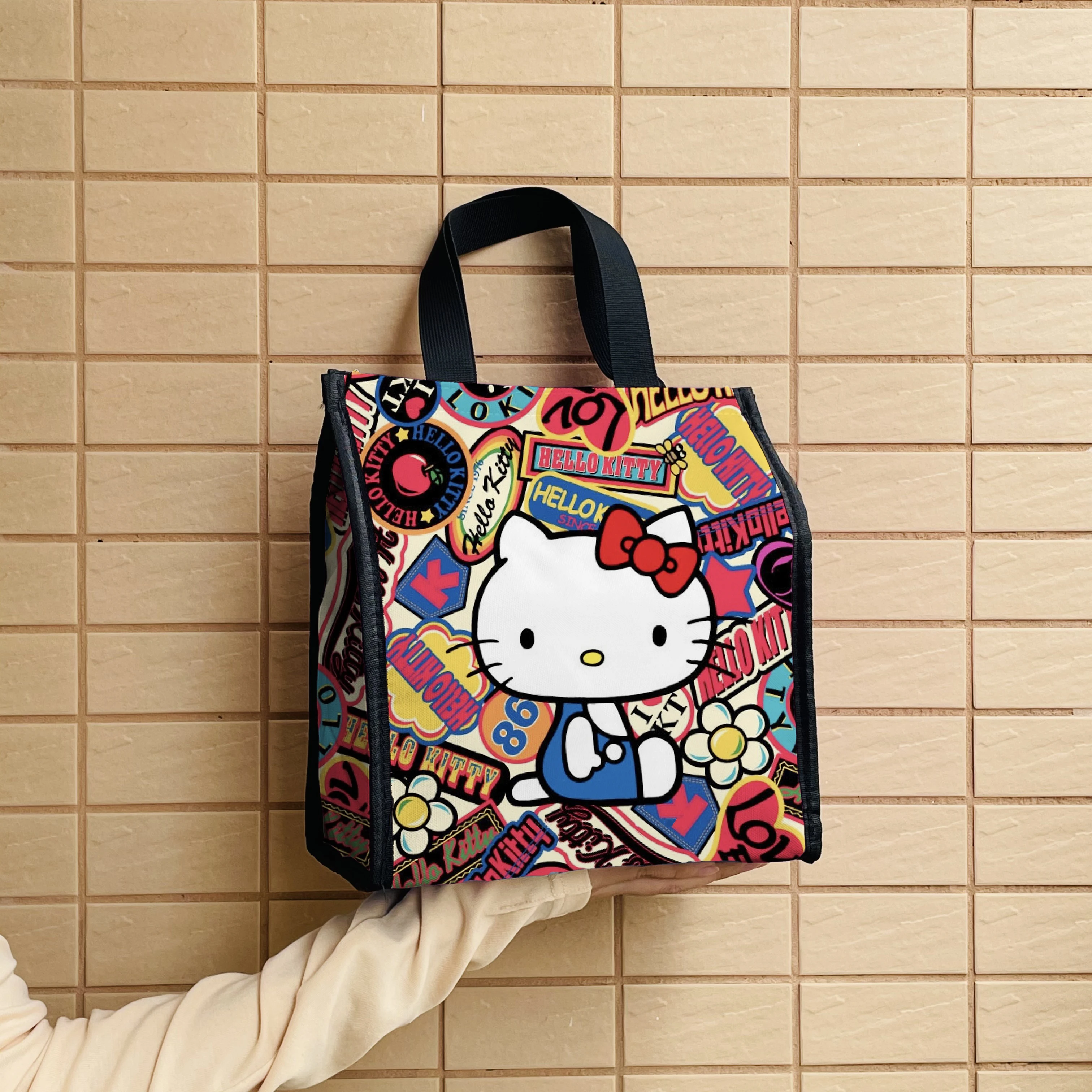 

KT Cat L7446, модные индивидуализированные сумки для обеда, мультяшная Сумка-тоут, теплая сумка для хранения, портативные сумки унисекс для женщи...