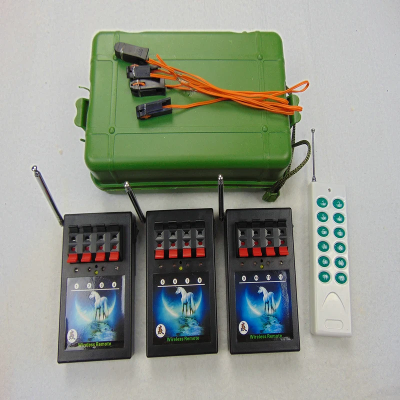 

Led Lighting 12 Channels Wedding Stage Copper Wire Cold Fire LED Equipment-Wireless Remote-Fireworks Firing System Radio Fire