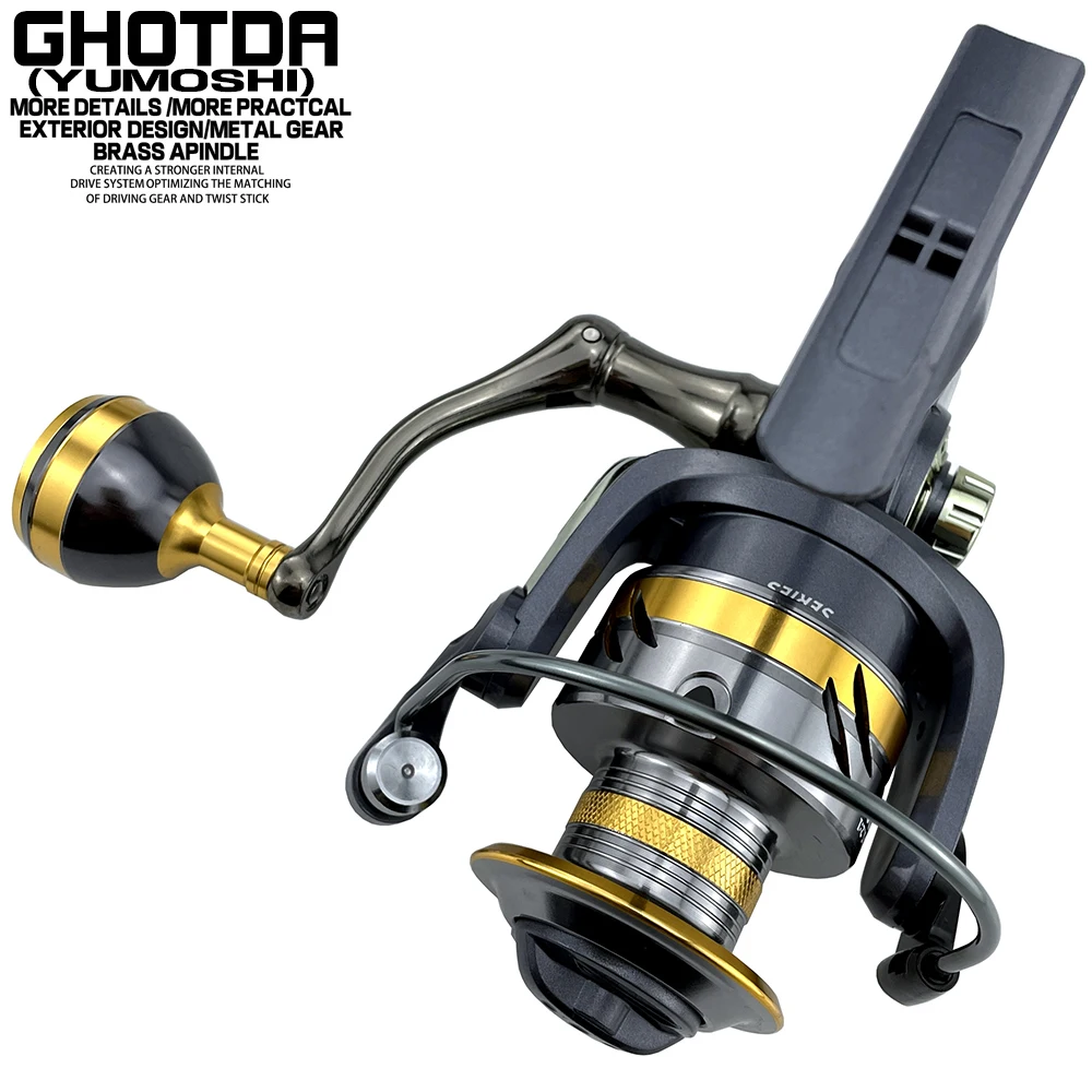 

Металлическая катушка для спиннинга GHOTDA, металлическая катушка для спиннинга, для пресной и соленой воды, для ловли карпа