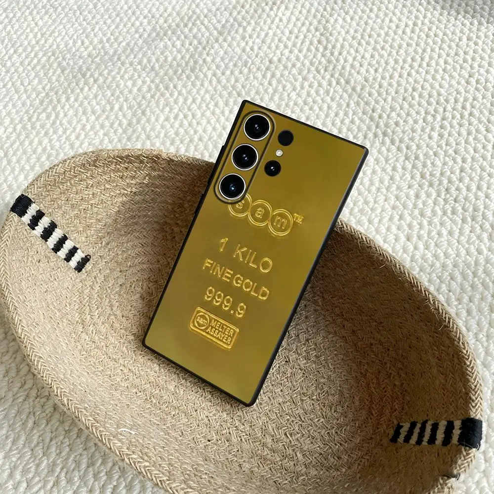 Фото Чехол для телефона Golden BRICS 999 для Samsung Galaxy S26 S25 S24 S23 S22 S21 S20 Plus Ultra Note20, мягкий, черный №2